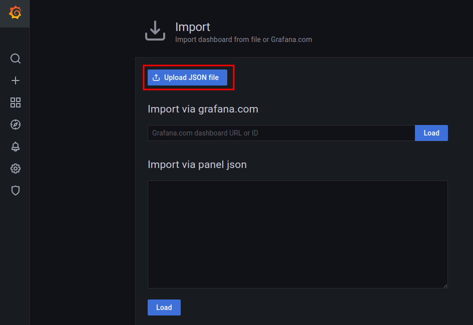 Import NooBaa Grafana Dashboard: Step 2
